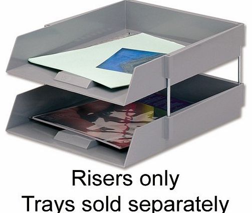 Risers for Letter Tray with Clearance 53mm Steel [Pack of 4]